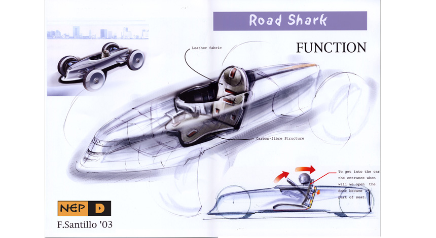 Sketch of light sport car F1 image.